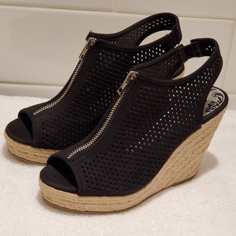 BRASH Open Toe Wedge Booties